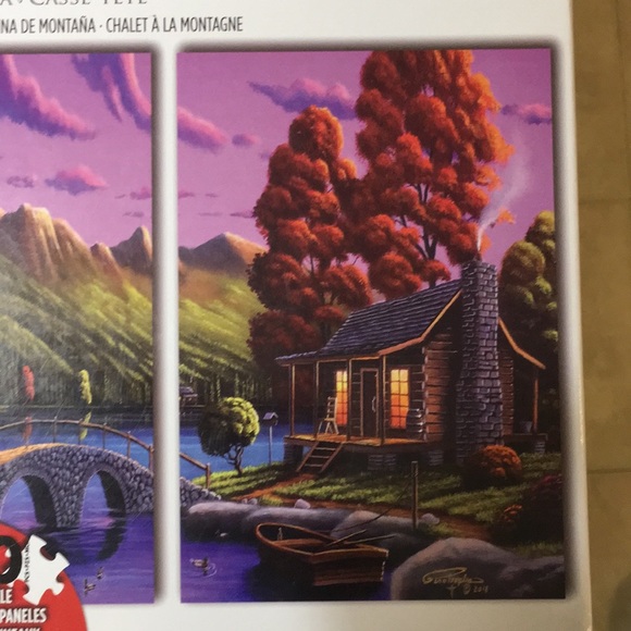 Mountain cabin scene - PUZZLE tryptich - 1500 pieces - Picture 4 of 6